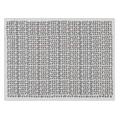 Zwart Zittende Konijnen  Bloemblaadjes Grijs Tafelkleed (Voorkant (Horizontaal))