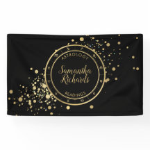 Zwart Zodiac Astrologie Gouden Sterren