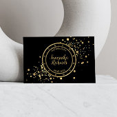 Zwart Zodiac Astrologie Gouden Sterren Visitekaartje