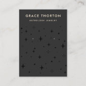 Zwart zodiac Celestial Star-beeldscherm Visitekaartje (Voorkant)