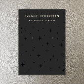 Zwart zodiac Celestial Star-beeldscherm Visitekaartje