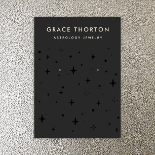 Zwart zodiac Celestial Star-beeldscherm Visitekaartje