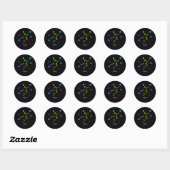 Zwart Zodiac Virgo Rainbow Sticker (Vel)