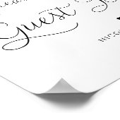 Zwart Zoet Kalligrafie Bruiloft Gastenboek Poster (Hoek)