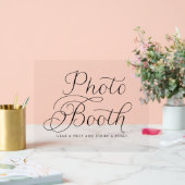 Zwart Zoete Kalligrafie Bruiloft Fotocabine Acryl Bord (Huwelijk)