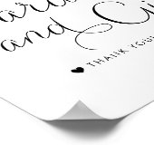 Zwart Zoete Kalligrafie Huwelijkskaarten en Gesche Poster (Hoek)