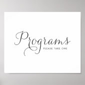 Zwart Zoete Kalligrafie Trouwprogramma's Poster (Voorkant)