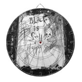 zwart zo'n vrolijke kleur dartbord (Voorkant)