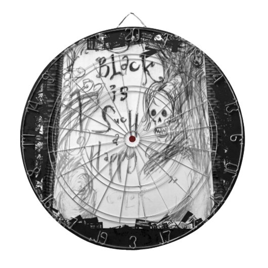 zwart zo'n vrolijke kleur dartbord (Voorkant)
