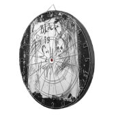 zwart zo'n vrolijke kleur dartbord (Voorkant Rechts)