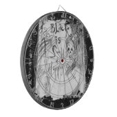 zwart zo'n vrolijke kleur dartbord (Voorkant Links)