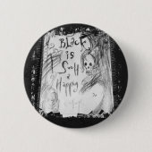 zwart zo'n vrolijke kleur ronde button 5,7 cm (Voorkant)