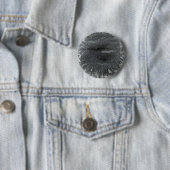 Zwart Zon zilvergrijs grafiet abstract Ronde Button 5,7 Cm (In situ)