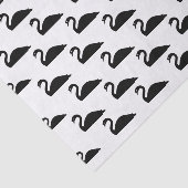 Zwart zwaan silhouet | tissuepapier (Detail)