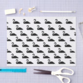Zwart zwaan silhouet | tissuepapier (Craft)