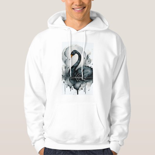 Zwart zwaan T-shirt (Voorkant)