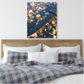 Zwart zwaard in ondiep water canvas afdruk (Insitu (Slaapkamer))