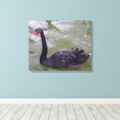 Zwart zwandcanvas afdrukken (Insitu (Houten vloer))