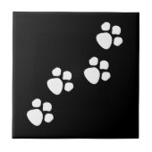 Zwart zwart afdrukken tegeltje (Voorkant)