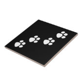 Zwart zwart afdrukken tegeltje (Zijkant)