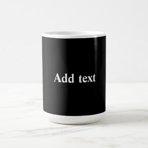 Zwart-zwart, eenvoudig elegant template, koffiemok