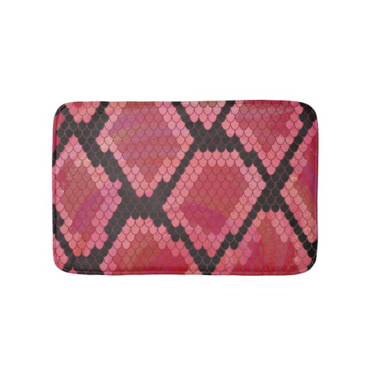 Zwart-zwart en rood afdrukken badmat (Voorkant)