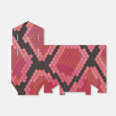 Zwart-zwart en rood afdrukken bedankdoosjes (Uitgevouwen)