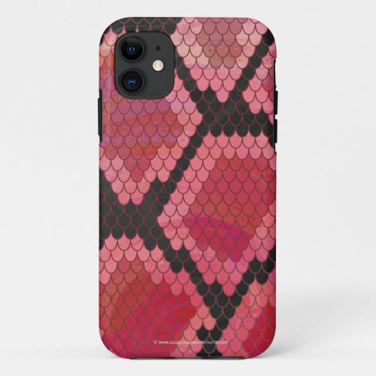 Zwart-zwart en rood afdrukken Case-Mate iPhone case (Achterkant)