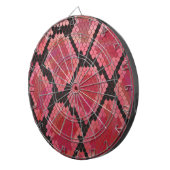 Zwart-zwart en rood afdrukken dartbord (Voorkant Rechts)