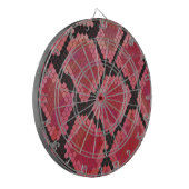 Zwart-zwart en rood afdrukken dartbord (Voorkant Links)