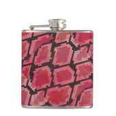 Zwart-zwart en rood afdrukken heupfles (Voorkant)