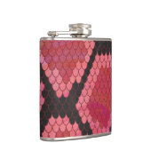 Zwart-zwart en rood afdrukken heupfles (Rechts)