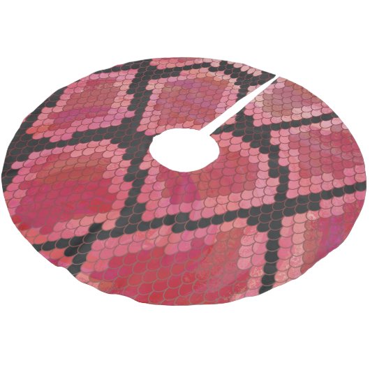 Zwart-zwart en rood afdrukken kerstboom rok (Gekanteld)