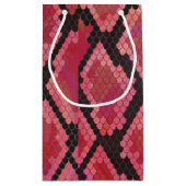 Zwart-zwart en rood afdrukken klein cadeauzakje (Achterkant)