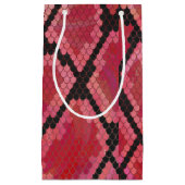 Zwart-zwart en rood afdrukken klein cadeauzakje (Voorkant)