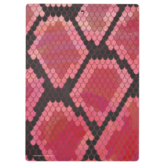 Zwart-zwart en rood afdrukken klembord (Achterkant)