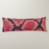 Zwart-zwart en rood afdrukken lichaamskussen (Achterkant)
