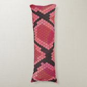 Zwart-zwart en rood afdrukken lichaamskussen (Voorkant Verticaal)