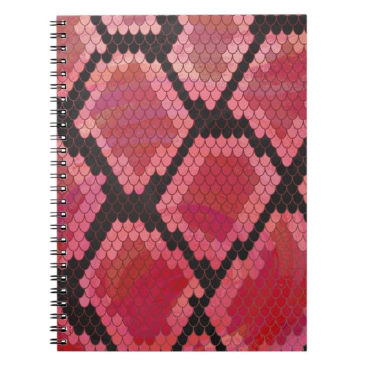 Zwart-zwart en rood afdrukken notitieboek (Voorkant)