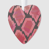 Zwart-zwart en rood afdrukken ornament (voorkant)