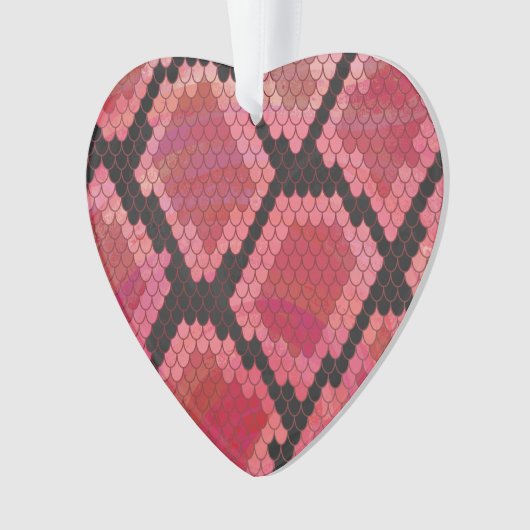 Zwart-zwart en rood afdrukken ornament (voorkant)