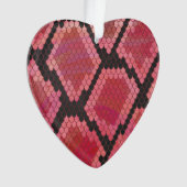 Zwart-zwart en rood afdrukken ornament (voorkant)