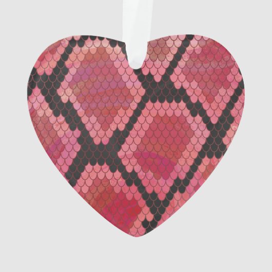 Zwart-zwart en rood afdrukken ornament (achterkant)