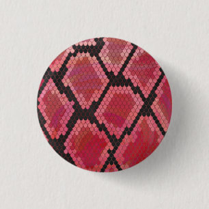 Zwart-zwart en rood afdrukken ronde button 3,2 cm