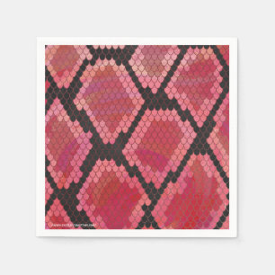 Zwart-zwart en rood afdrukken servetten