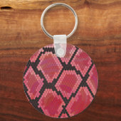 Zwart-zwart en rood afdrukken sleutelhanger (Voorkant)