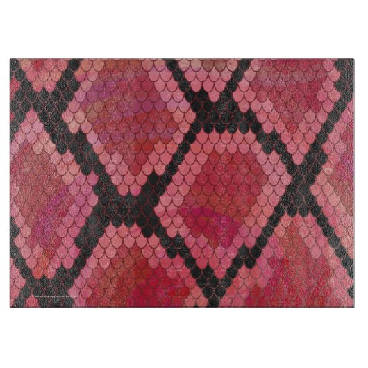 Zwart-zwart en rood afdrukken snijplank (Voorkant)