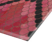 Zwart-zwart en rood afdrukken snijplank (Hoek)