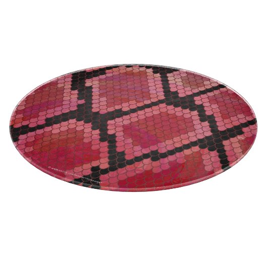 Zwart-zwart en rood afdrukken snijplank (Hoek)