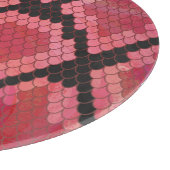 Zwart-zwart en rood afdrukken snijplank (Hoek)